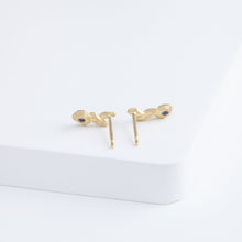Load image into Gallery viewer, Whisper blue sapphire stud
