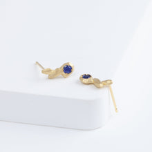 Load image into Gallery viewer, Whisper blue sapphire stud
