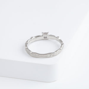 Bloom platinum ring with one-of-a-kind brown diamond