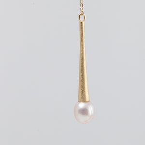 Raindrop one-of-a-kind pearl hook earrings