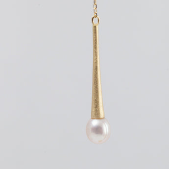 Raindrop one-of-a-kind pearl hook earrings
