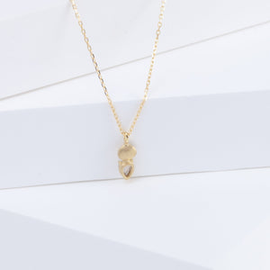 Leaf one-of-a-kind pear champagne diamond necklace