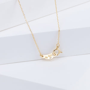 Leaf one-of-a-kind pear champagne diamond necklace