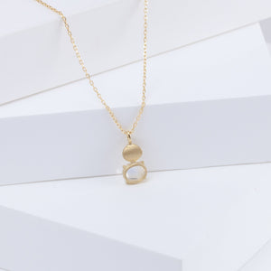 Leaf one-of-a-kind moonstone necklace