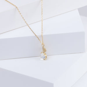 Leaf one-of-a-kind moonstone necklace