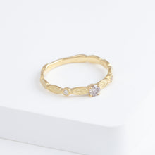 Load image into Gallery viewer, Bloom ring with one-of-a-kind champagne diamond
