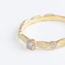 Load image into Gallery viewer, Bloom ring with one-of-a-kind champagne diamond
