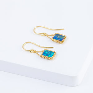 One-of-a-kind Boulder opal earrings