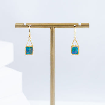 One-of-a-kind Boulder opal earrings