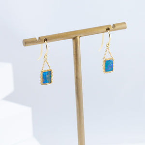 One-of-a-kind Boulder opal earrings