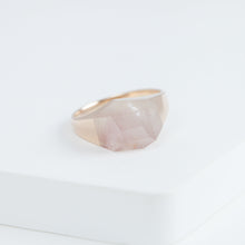 Load image into Gallery viewer, Mini rock crystal lithium in quartz ring - rose gold plated silver
