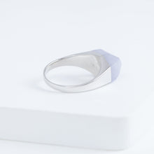 Load image into Gallery viewer, Mini rock crystal purple jade ring - silver

