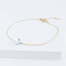 Load image into Gallery viewer, Band one-of-a-kind square aquamarine bracelet
