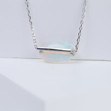 Load image into Gallery viewer, Band one-of-a-kind platinum Australian opal necklace
