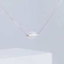 Load image into Gallery viewer, Band one-of-a-kind platinum Australian opal necklace
