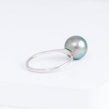 Load image into Gallery viewer, OOAK peacock southsea pearl platinum ring
