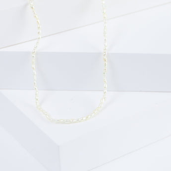 Sazare small creamy akoya pearl necklace (#0433)