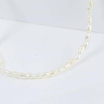 Sazare small creamy akoya pearl necklace (#0433)