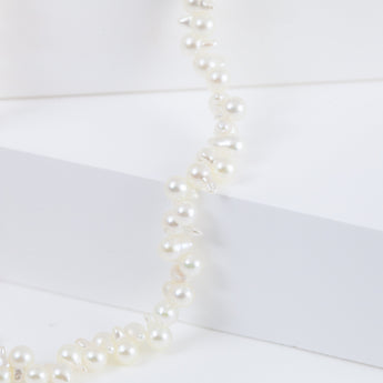 One-of-a-kind gradation baby akoya pearl necklace