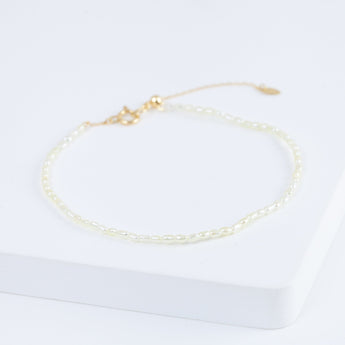 Sazare small creamy akoya pearl bracelet (#0433)