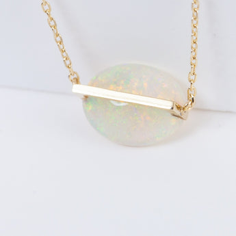 Band one-of-a-kind Australian opal necklace