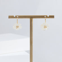 Load image into Gallery viewer, Fleur mother of pearl drop earrings
