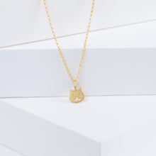 Load image into Gallery viewer, Diamond eyes cat face pendant necklace
