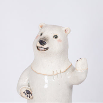Yukurite - Ceramic wall decoration polar bear