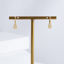 Load image into Gallery viewer, Panda hoop earrings
