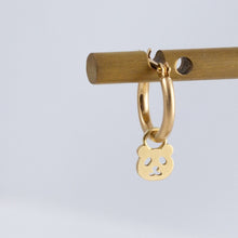 Load image into Gallery viewer, Panda hoop earrings
