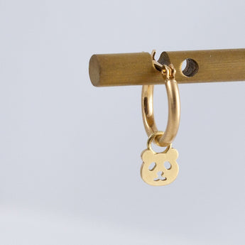 Panda hoop earrings