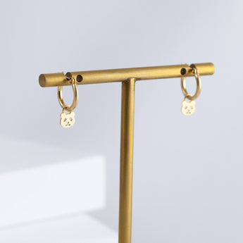 Panda hoop earrings
