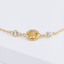 Load image into Gallery viewer, Gemstone yellow and white sapphire bracelet
