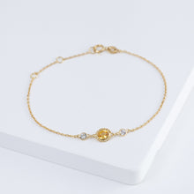 Load image into Gallery viewer, Gemstone yellow and white sapphire bracelet
