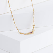 Load image into Gallery viewer, Gemstone pink and white sapphire necklace
