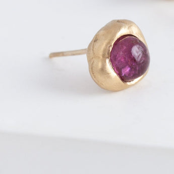 Petite Yui pink tourmaline studs