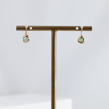 Load image into Gallery viewer, Petite Yui green tourmaline drop earrings
