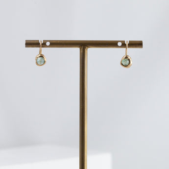 Petite Yui green tourmaline drop earrings