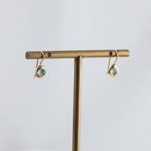 Load image into Gallery viewer, Petite Yui green tourmaline drop earrings

