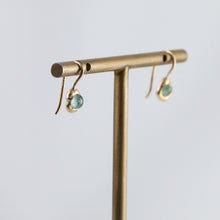 Load image into Gallery viewer, Petite Yui green tourmaline drop earrings
