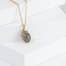 Load image into Gallery viewer, Roma moss aquamarine necklace with diamonds C
