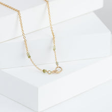 Load image into Gallery viewer, Roma moss aquamarine necklace with diamonds C
