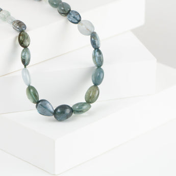 OOAK mixed aquamarine layering necklace