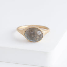 Load image into Gallery viewer, Gravity OOAK Moss Aquamarine ring
