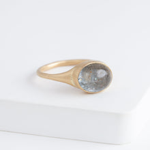 Load image into Gallery viewer, Gravity OOAK Moss Aquamarine ring
