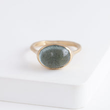 Load image into Gallery viewer, Gravity OOAK Moss Aquamarine ring B
