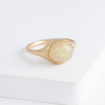 Gravity Ethiopian opal ring
