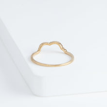Load image into Gallery viewer, Cotton flower silhouette diamond ring (large yellow gold)
