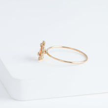 Load image into Gallery viewer, Tiny orange garnet and diamond ring
