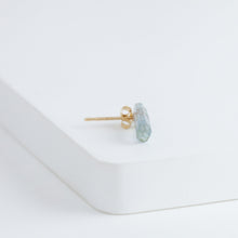 Load image into Gallery viewer, Rough stone aquamarine stud
